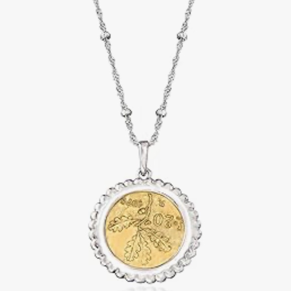 NEW Italian Genuine 20-Lira Coin Pendant Necklace in Sterling Silver. 18 inches - Picture 4 of 4